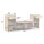 Banc pour vestibule peu encombrant - Range-chaussures, tiroirs et compartiments de rangement dans une seule unité-1137439195