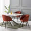 Goddard 4 Person Dining set - a Rectangular Wooden Dining Table with Metal Legs and a Set of 4 Quilted Velvet Dining Chairs for Dining Room - Modern Dining Table Set-2015197890-2015197891-2015197895