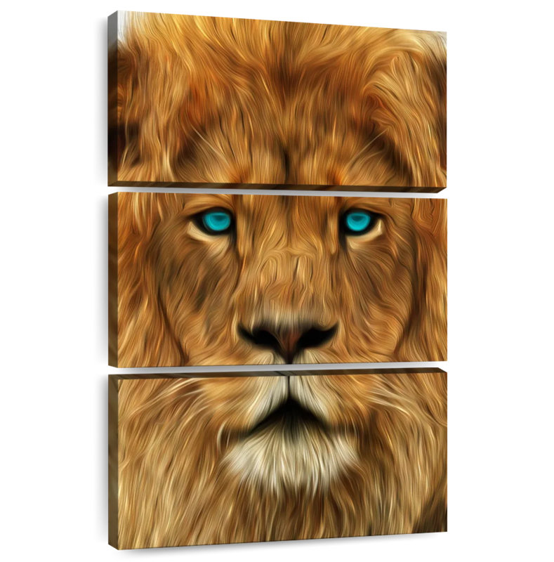 Brampt Lion Gaze, 74" H x 48" W