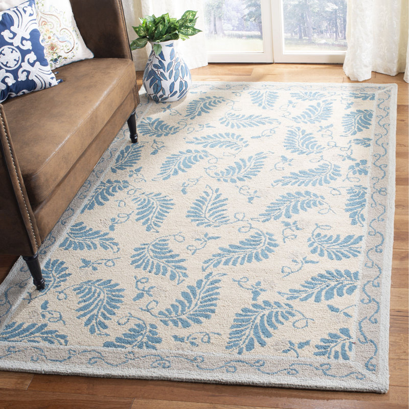 Coreatha Martha Stewart Hand Tufted Wool Pile Floral Rug, Rectangle 9' x 12'
