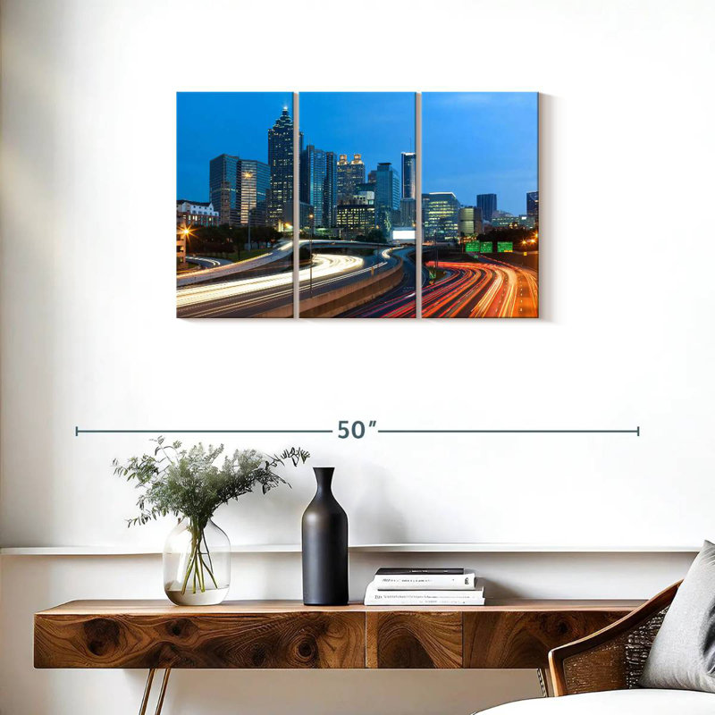 Nicci Downtown Atlanta Light Trails, 20" H x 33" W