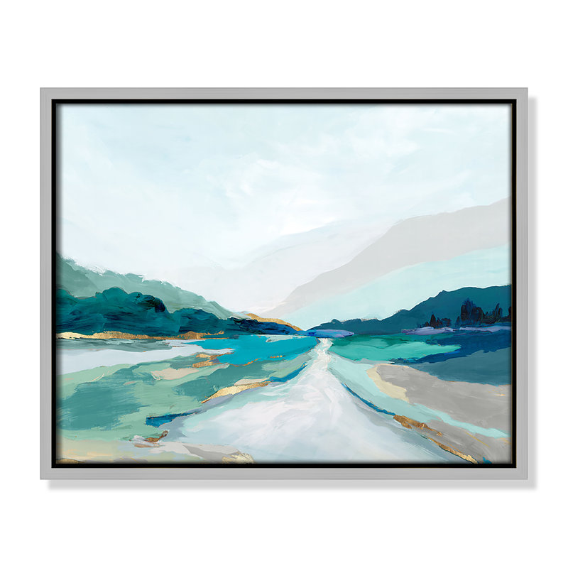 Hope Creek - Blue Version Print par Isabelle Z, Argent, H 12,5 po x l 15,5 po