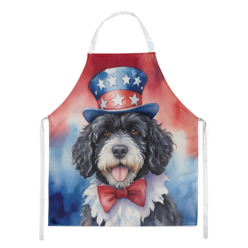 Patriotic American Apron, Portuguese Water Dog