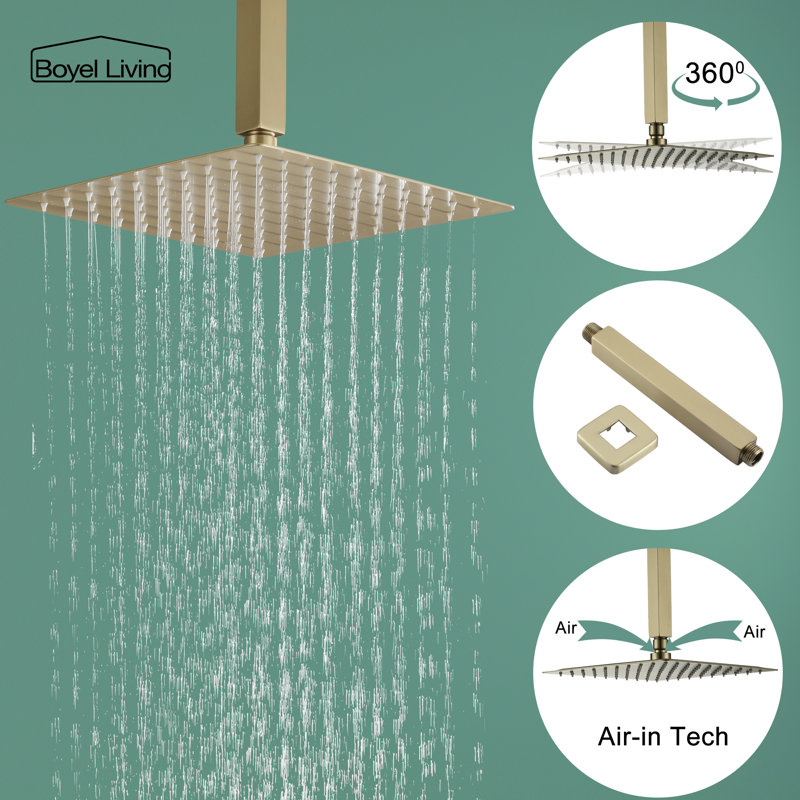 All-In-One Kit with Rough in-Valve, Brushed Gold