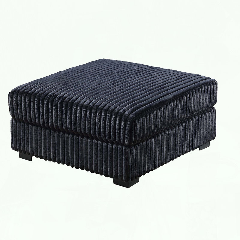 Repose-pieds modulaire en velours côtelé de style contemporain