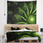 Tapisserie florale étrange fleur verte-28505132