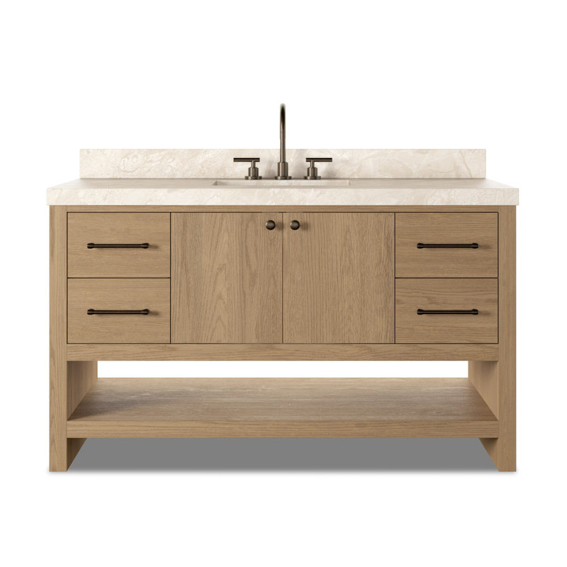 Anthem Single Vanity, Satin Light Wash Oak