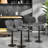 Swivel Bar Chairs, Adjustable Counter Height Bar Stools With High Backrest, Set Of 4-1093367577