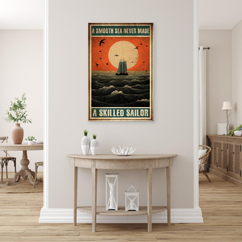Un marin qualifié sur toile, H 14 po x l 11 po x P 1,25 po