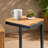 End Table, Small Side Table, C Shaped End Table, Wood Side Table, Metal Side Table
