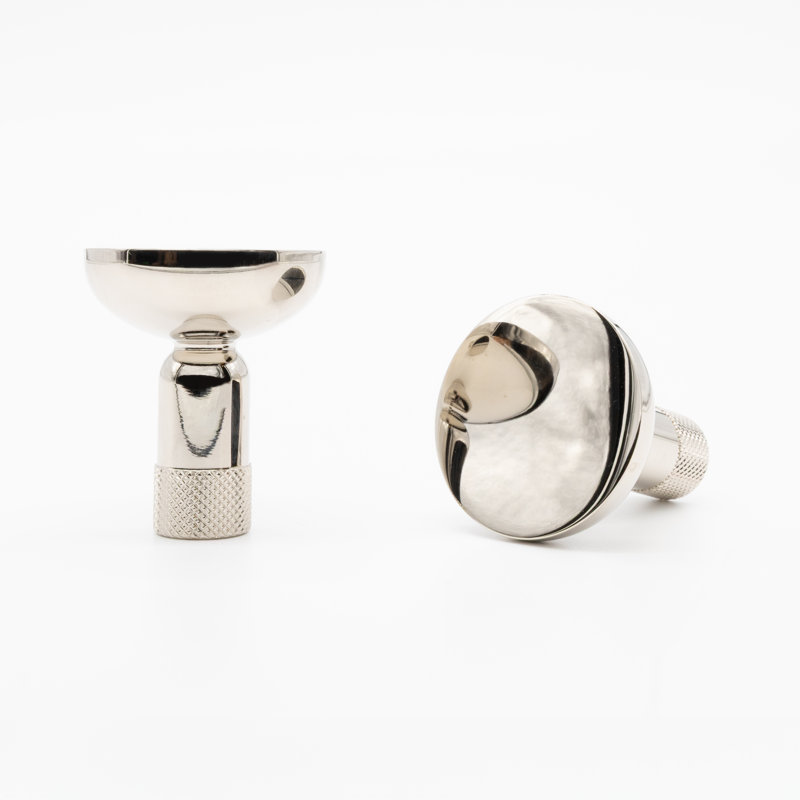 Knurled Circle Knob, Polished Nickel