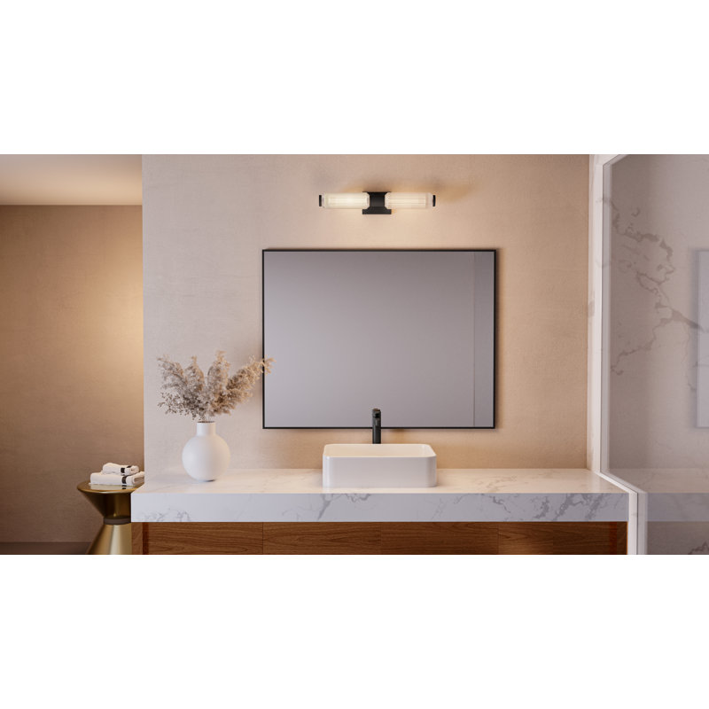 Luminaire pour salle de bain 2 lumières Hawes, Noir mat