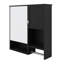 Armoire à pharmacie de salle de bain, armoire de rangement murale avec miroir, tablette ouverte-1041253387