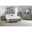 Très grand lit de rangement gris avec placage assorti-1678565053