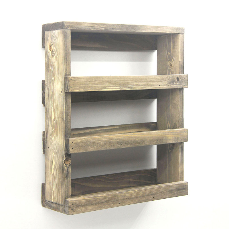Tablette en bois massif à 3 niveaux Knollview