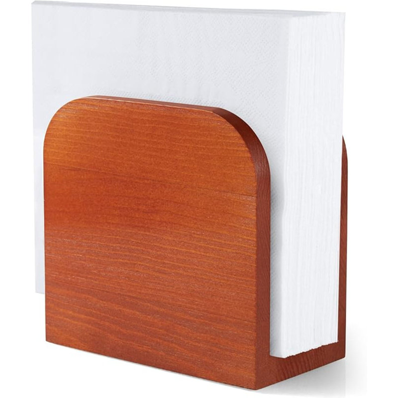 Porte-serviettes en bois pour table, porte-serviettes en bois pour la cuisine, distributeur de serviettes de table pour la cuisine, salle à manger, cocktail à l'extérieur, pour décoration de table de cuisine rustique