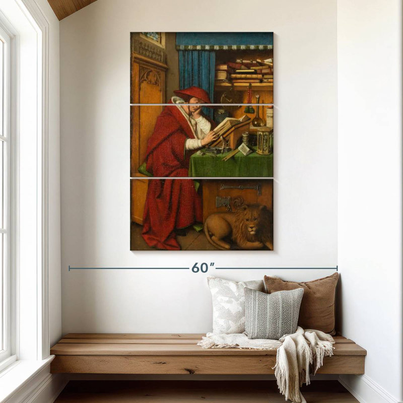 Adella Saint Jerome In His Study, 50" H x 32" W