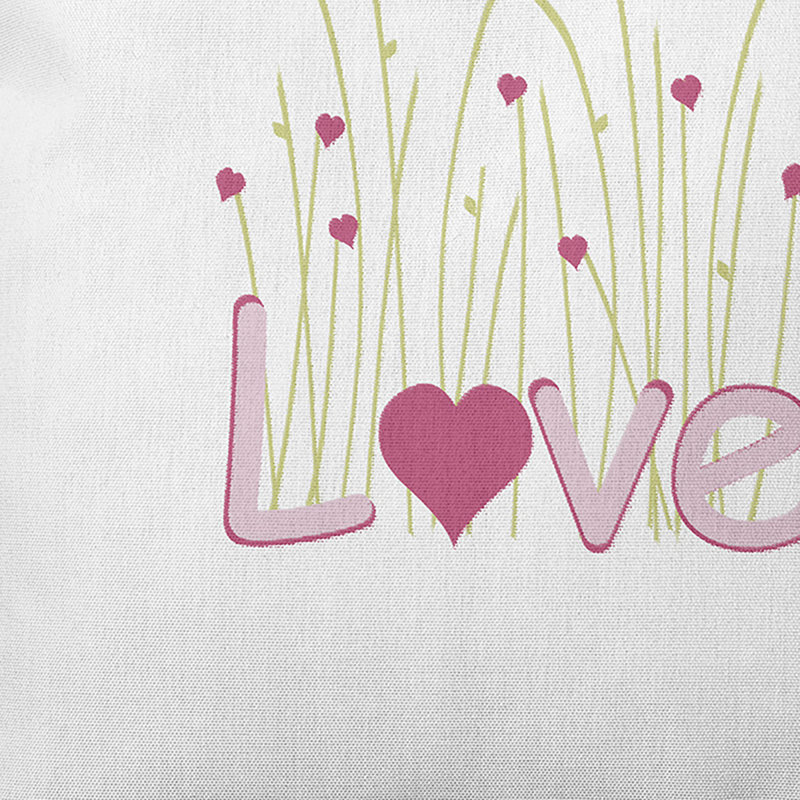 Valentine's Day Reversible Throw Pillow, 16" H x 16" W, Pink
