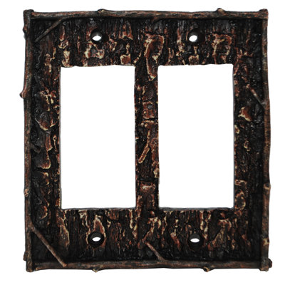 Plaque à bascule à 2 gangs Pine Bark