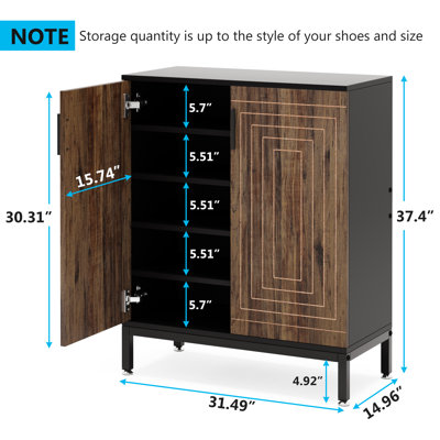Willa Arlo Interiors 20 Pair Shoe Storage Cabinet & Reviews | Wayfair