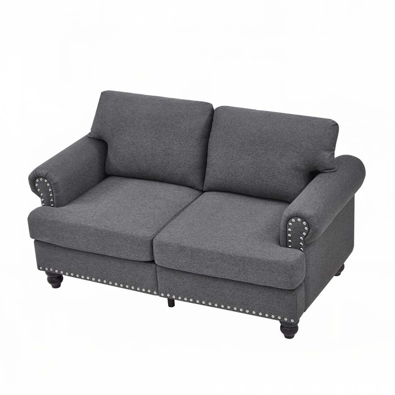 Revêtement en polyester rembourré avec clous, Grey