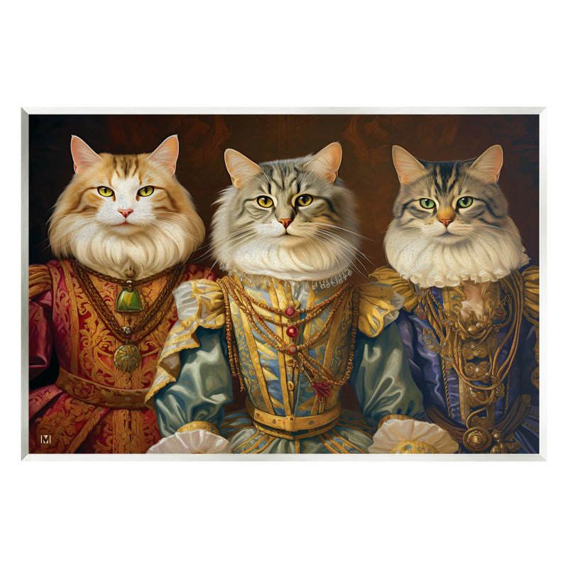 «Regal Cat Trio» par Michael David Ward, H 13 po x l 19 po