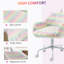 Chaise de bureau avec structure, revêtement en fausse fourrure, accoudoirs inclus, pivotant, hauteur réglable, roulettes