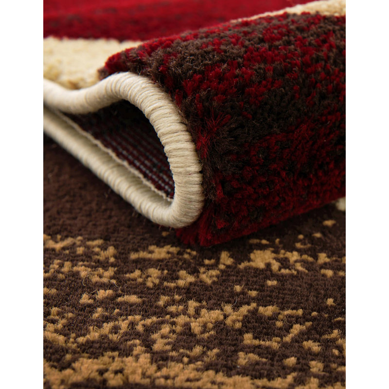 Ivetta Abstract Beige Area Rug, Round 5'3"