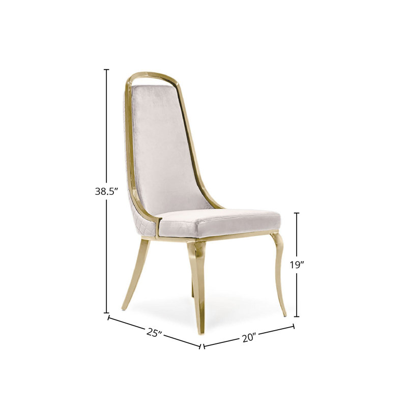 Fauteuil d'appoint en velours, Beige, Doré