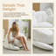 Canapé simple en forme de chat. Fauteuil à billes en fausse fourrure avec tirettes. Aucun assemblage requis, blanc.-757507029