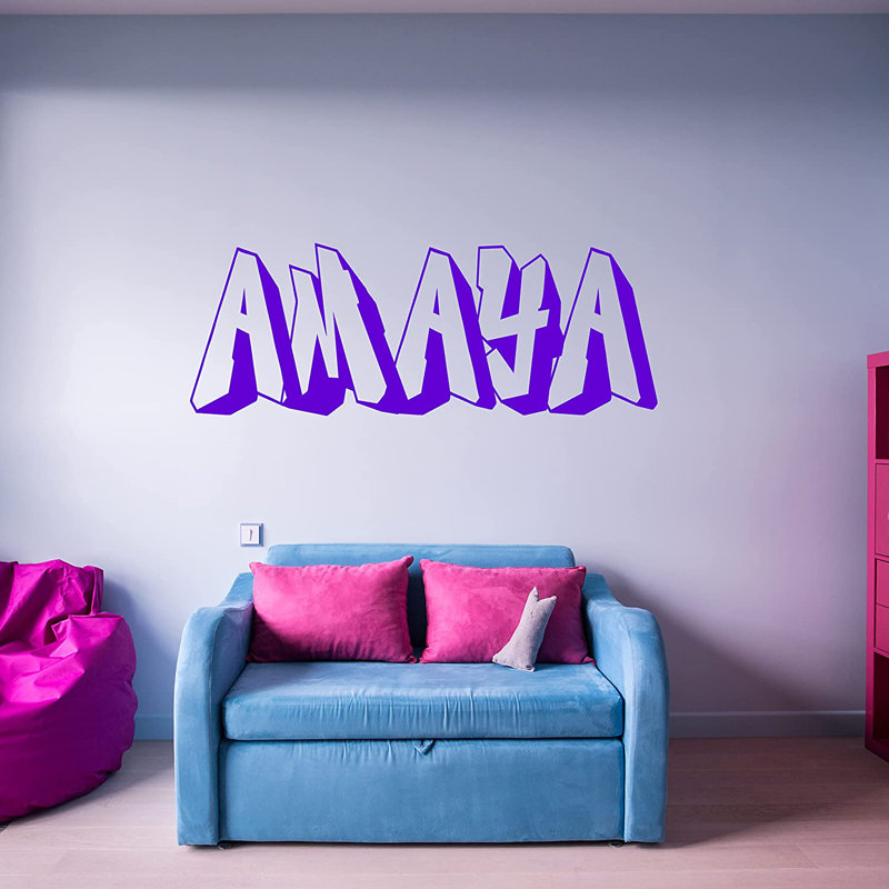 Adhésif décoratif graffiti, Mauve, H 20 po x l 72 po
