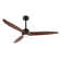 Antinisha 60" Solid Wood 3-Blade Propeller LED Ceiling Fan with Light Kit and Remote Control