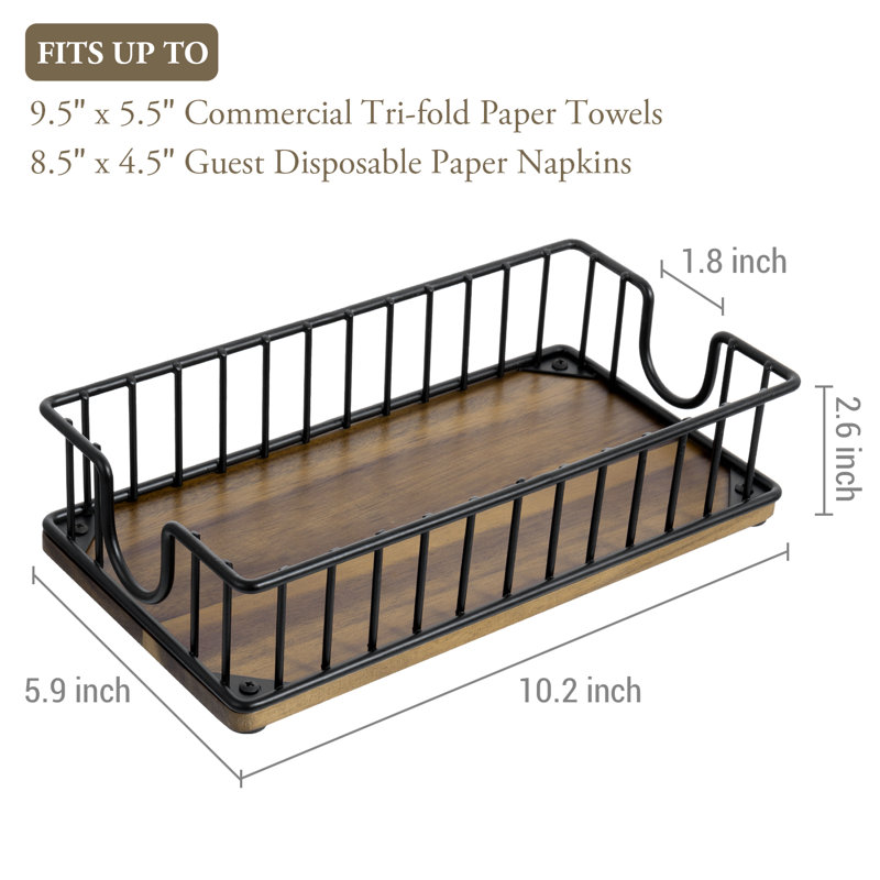 Metal and Steel Freestanding Paper Towel Holder