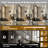 8-Rings Modern Led Chandelier Black Contemporary Dimmable Ceiling Pendant Light With Remote Control, Foyer High Ceiling Chandelier For Staircase Living Room Entryway-925789747-925789745