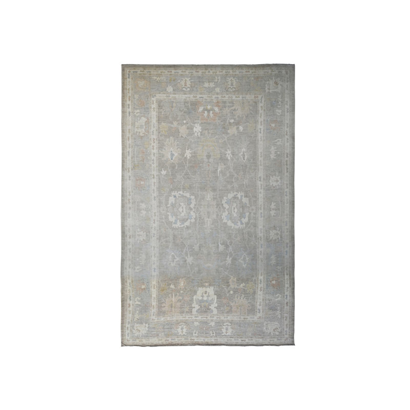 Tapis brun en laine noué à la main 14 pi x 23 pi 3 po angora angora FFE6967E41904F158C306DDA365B7A26