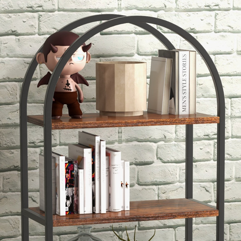 Bibliothèque à 5 niveaux, Noir / brun