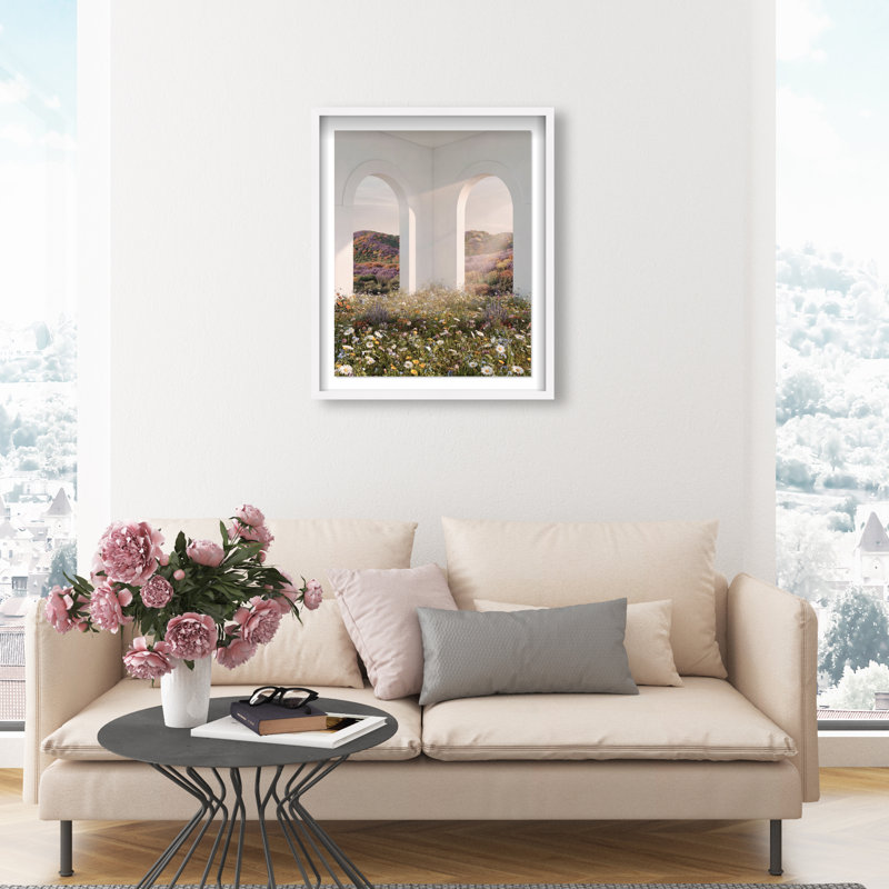 Sunlight Coming Through Framed Graphic Art, 21.5"H x 17.5"W, White Shadowbox