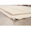 Tapis décoratif en laine de conception unique 5 pi 7 po x 8 pi 6 po noué à la main New Age Ivoire