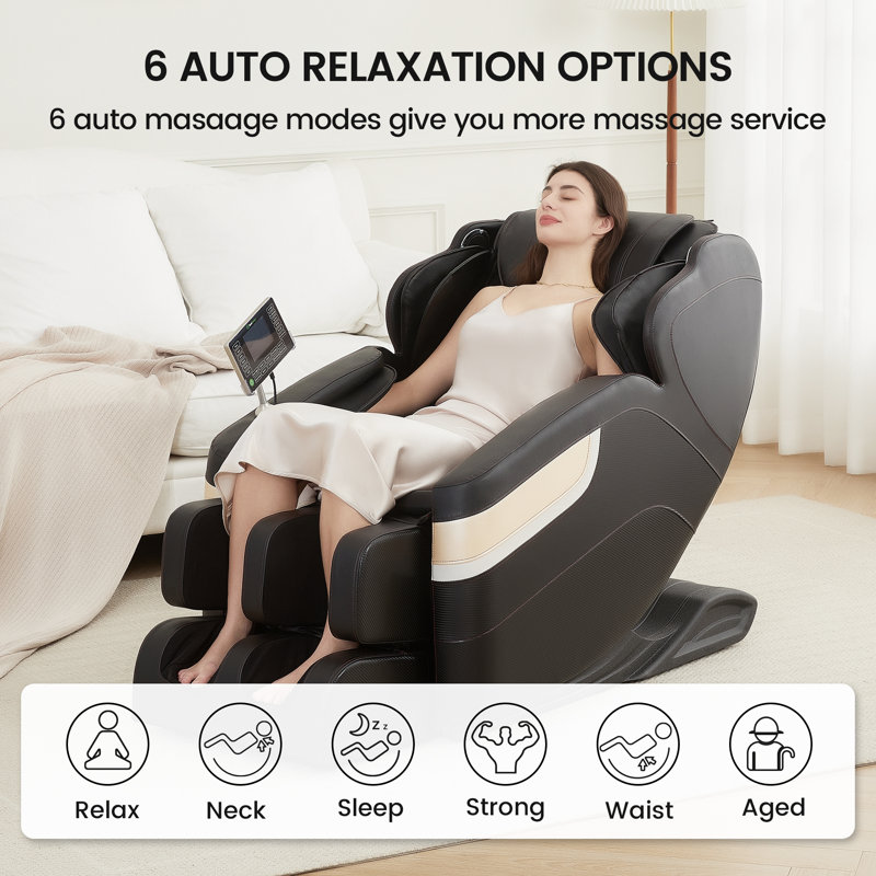 Fauteuil de massage Shiatsu pour le corps entier zéro gravité Favor-BS-04, Noir