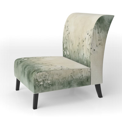 Meadow Upholstered Chair - Cream Meadow Floral Horizon III Slipper Chair