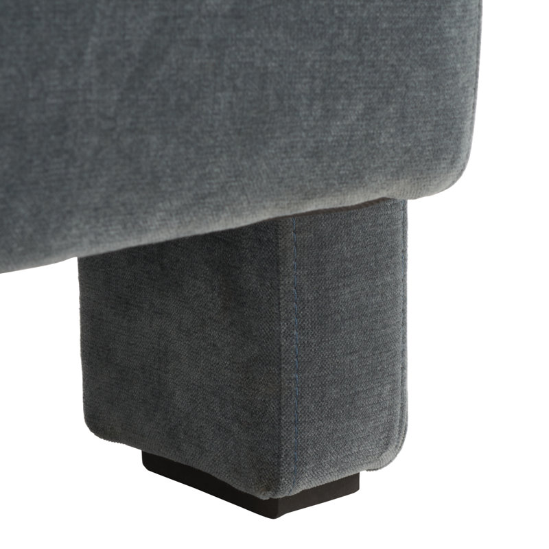 Fauteuil d'appoint moderne Olsen, Velours marine