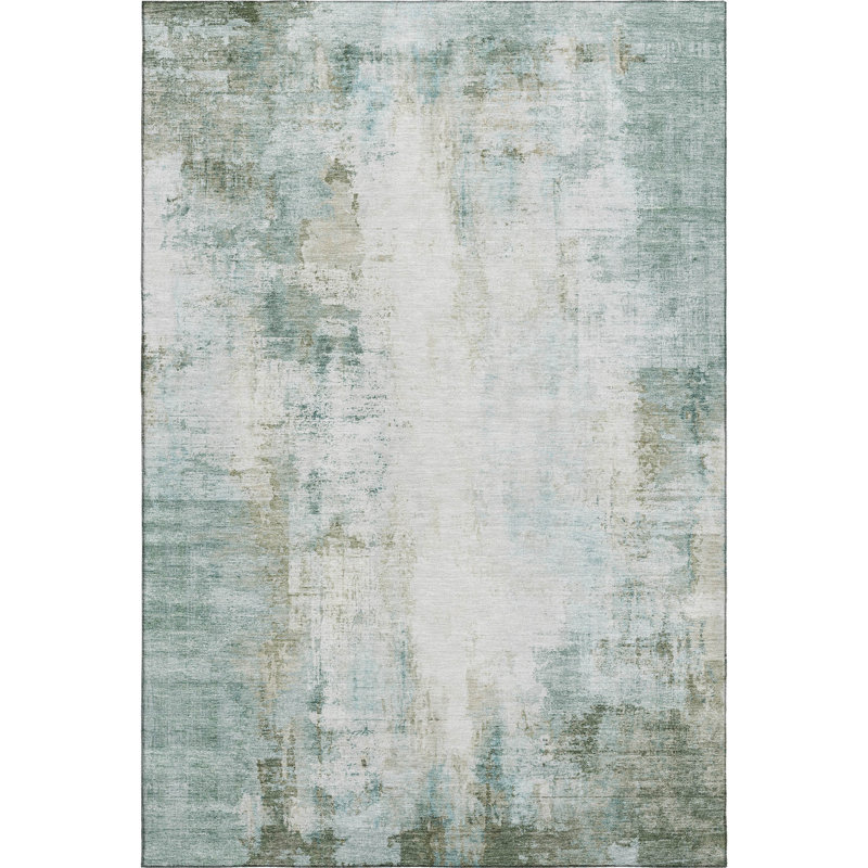 Premium Machine Washable Mayfield  modern Rug, 3' x 5', Sage