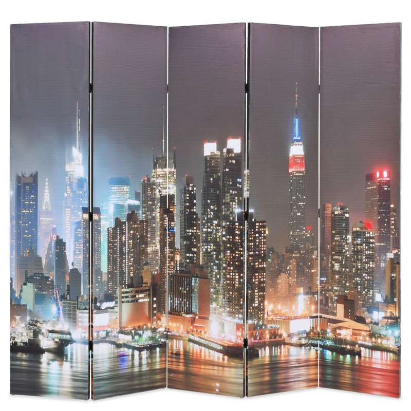 Galestown 170cm H Folding Room Divider, 180cm H x 200cm W