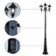 Lampadaire d'extérieur noir Dusk To Dawn avec prise Gfci
