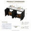 Meuble-lavabo double 60 po avec lavabo-129380908