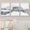 Signe, reproduction d'art sur toile encadrée, géométrique, bleu, or, fumée, vague, paysage, abstrait, formes, illustrations, minimalisme, décor, relax / calme pour le salon, la chambre à coucher, le bureau