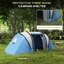 Tente de camping avec 2 chambres à coucher et surface de vie, imperméable 3000 mm-125340535
