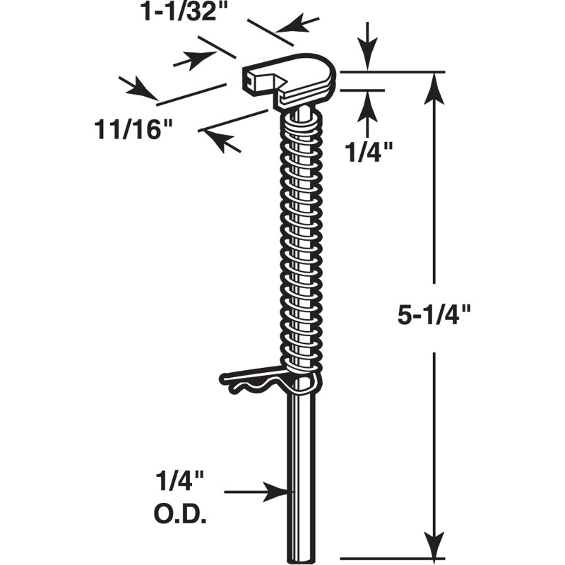 Barre de guidage de porte pliante à deux volets, 5 1/4 po (paquet de 2)