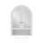 Modern Arched Wall Cabinet With Adjustable Shelves And LED Lighting, Designed For Bathroom Medicine Storage With Mirror-122820553