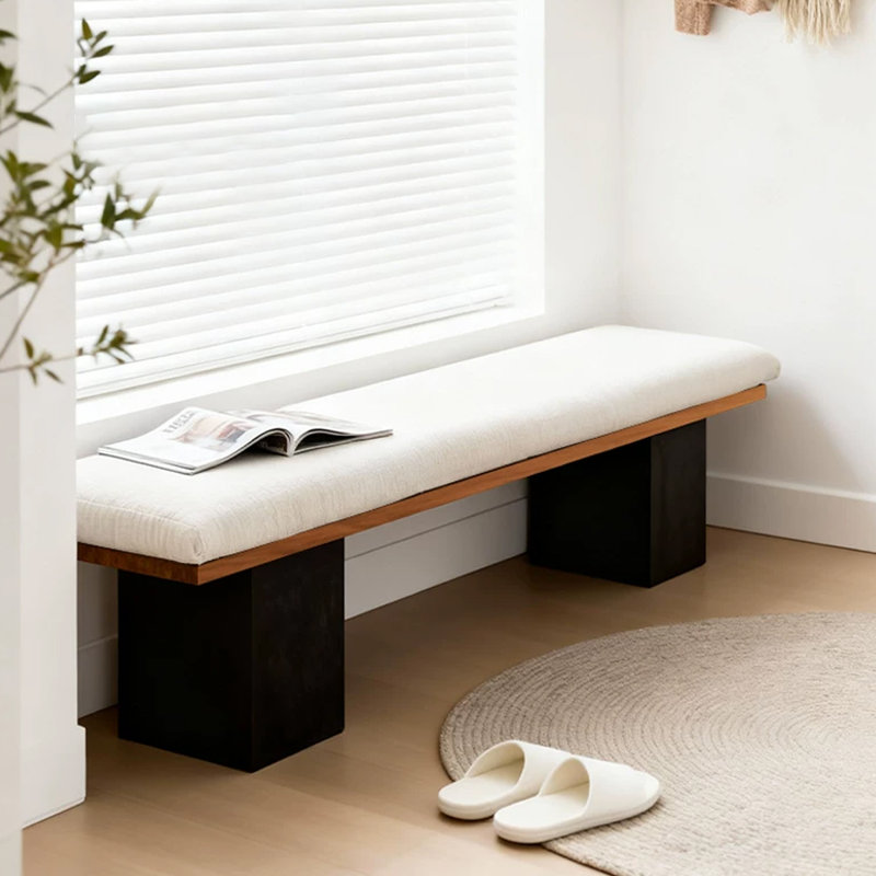 Banc rembourré blanc, Blanc